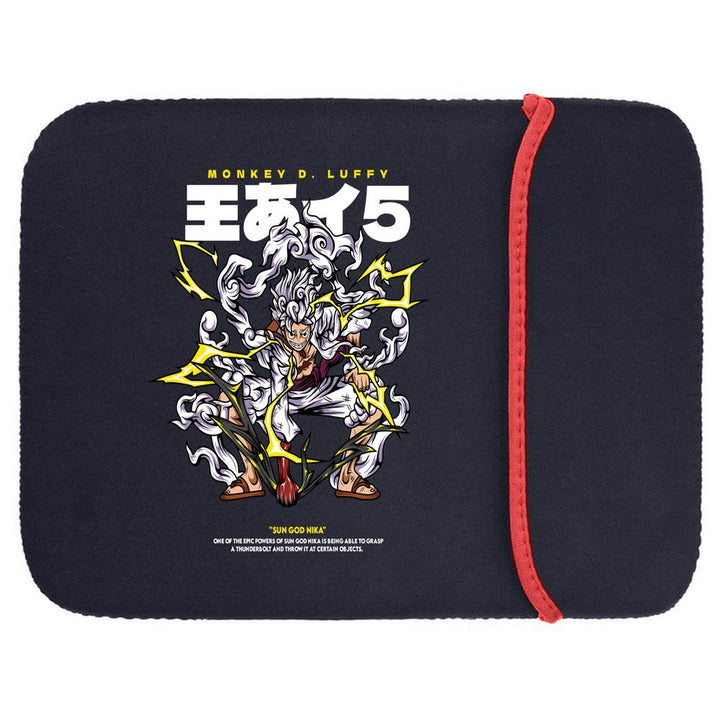 Printed Neoprene Reversible Laptop & Tablet Sleeve - One Piece Gear 5 DS1