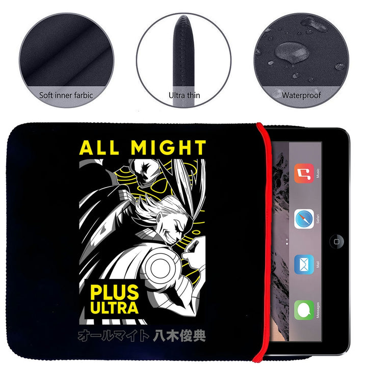 Printed Neoprene Reversible Laptop & Tablet Sleeve - Anime My Hero Academia DS11