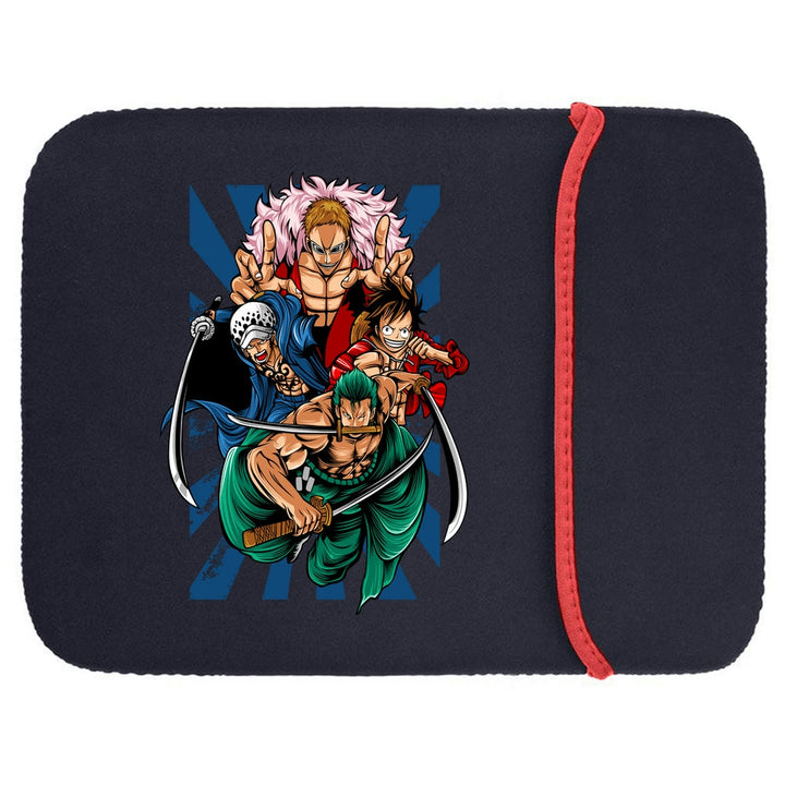 Printed Neoprene Reversible Laptop & Tablet Sleeve - Anime Action DS16