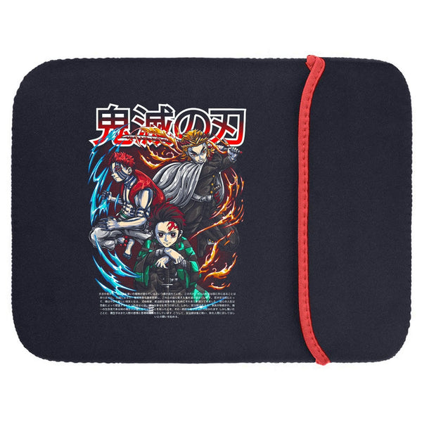 Printed Neoprene Reversible Laptop & Tablet Sleeve - Anime Legendary DS59