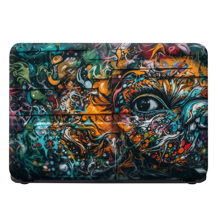 Laptop Skin - Vibrant Colors Painted Chaotic Back