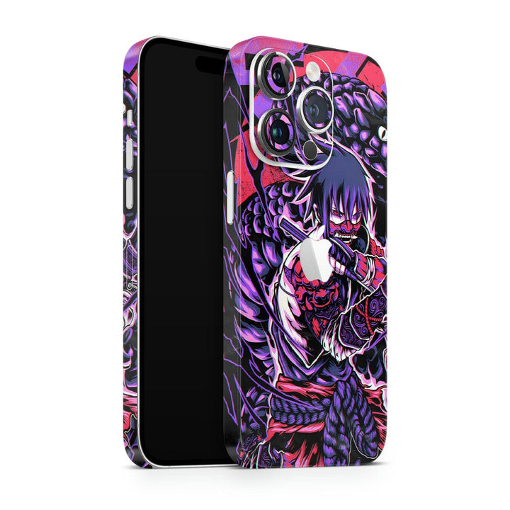 Mobile Skin Wrap - Anime Sasuke Uchicha Red Blue