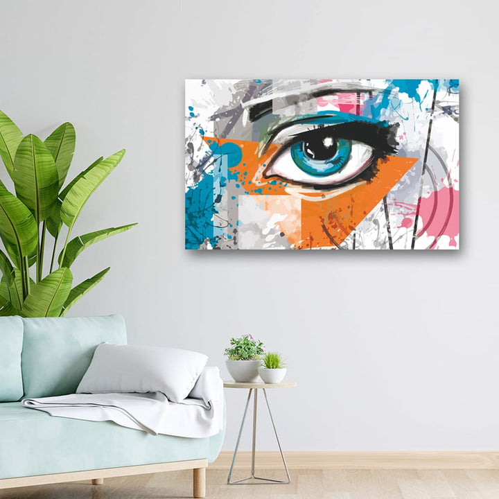 32x20 Canvas Painting - Eye View Multicolor Art