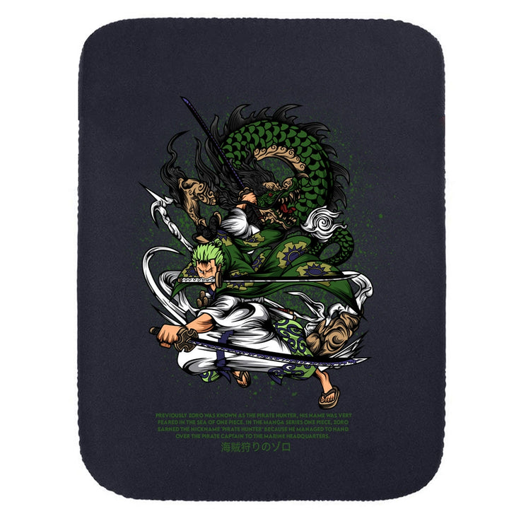 Printed Neoprene Reversible Laptop & Tablet Sleeve - One Piece Zoro DS1