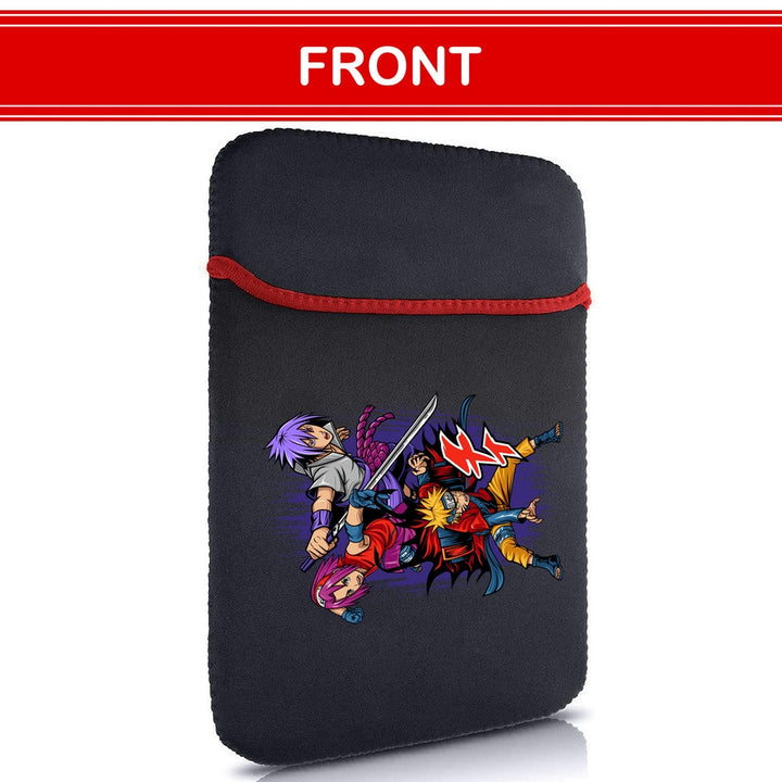 Printed Neoprene Reversible Laptop & Tablet Sleeve - Anime Action DS17