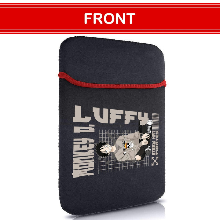 Printed Neoprene Reversible Laptop & Tablet Sleeve - Anime Luffy