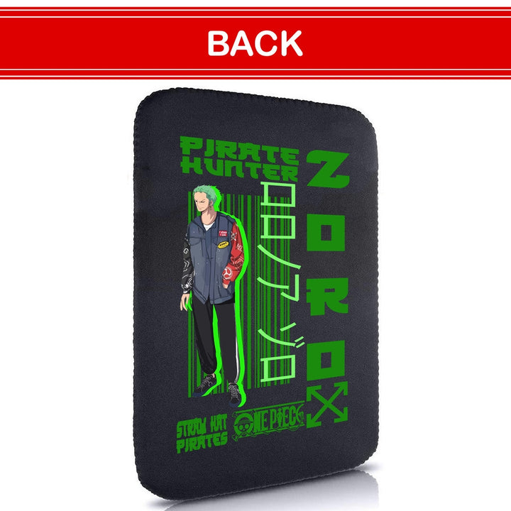 Printed Neoprene Reversible Laptop & Tablet Sleeve - Anime Zoro