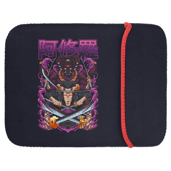 Printed Neoprene Reversible Laptop & Tablet Sleeve - Anime Legendary DS78