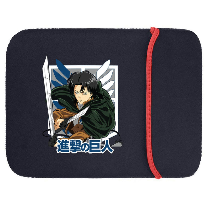 Printed Neoprene Reversible Laptop & Tablet Sleeve - Anime Attack on Titan DS10