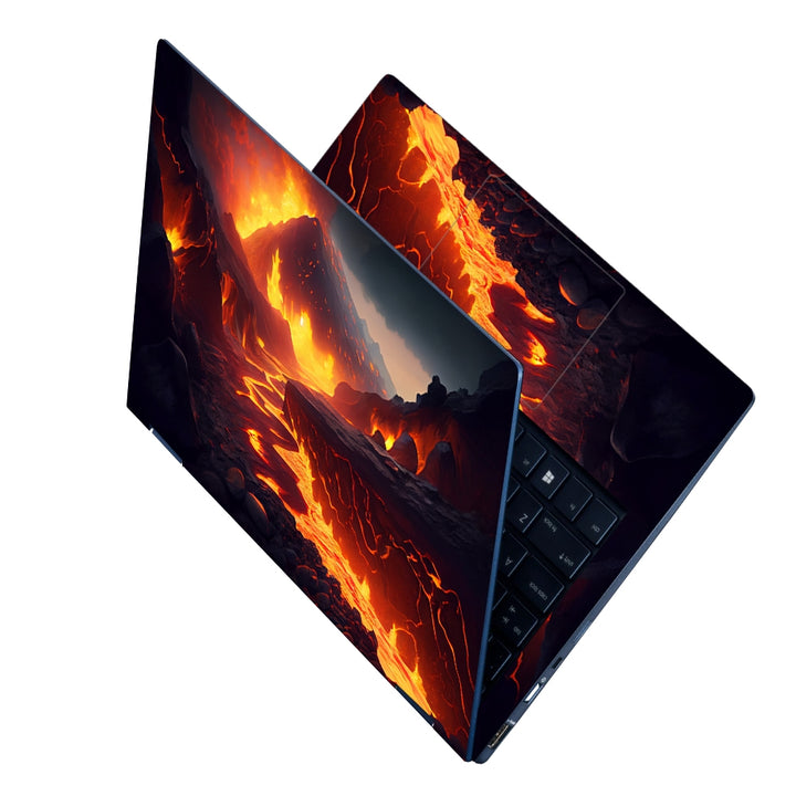 Laptop Skin - Nature Fiery Sunset Ignites Mountain