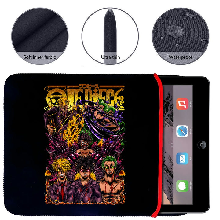 Printed Neoprene Reversible Laptop & Tablet Sleeve - Anime Legendary DS27