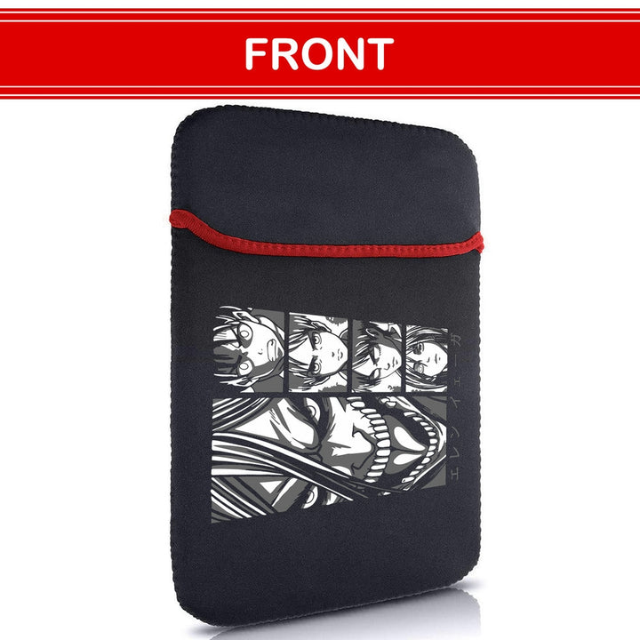 Printed Neoprene Reversible Laptop & Tablet Sleeve - Anime Attack on Titan DS19