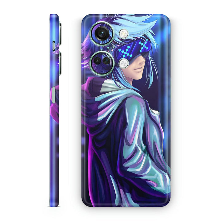 Mobile Skin Wrap - Anime Neon Cool Guy