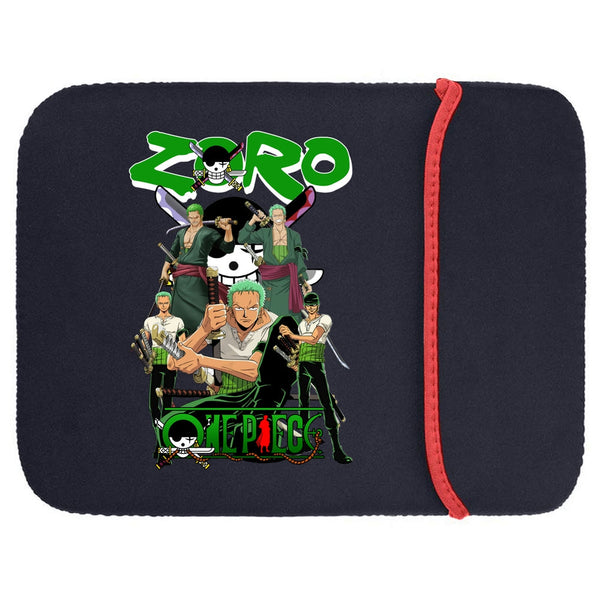 Printed Neoprene Reversible Laptop & Tablet Sleeve - One Piece Zoro DS2