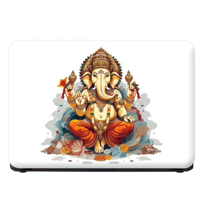 Laptop Skin - Lord Ganesh on White