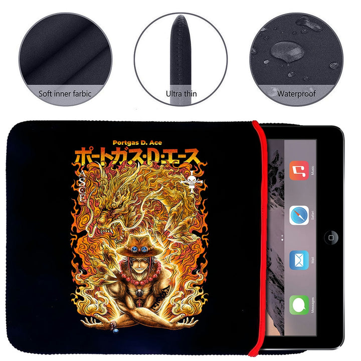 Printed Neoprene Reversible Laptop & Tablet Sleeve - Anime Legendary DS23