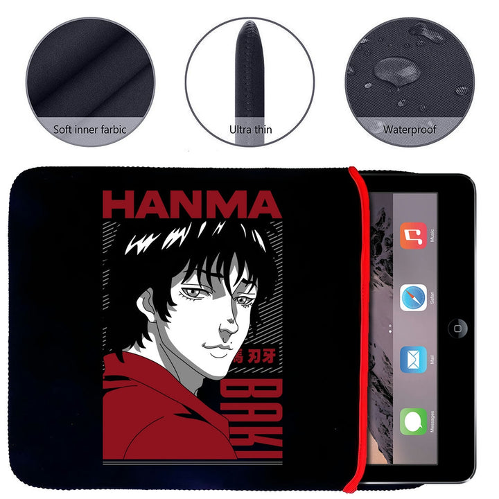 Printed Neoprene Reversible Laptop & Tablet Sleeve - Anime Legendary DS87