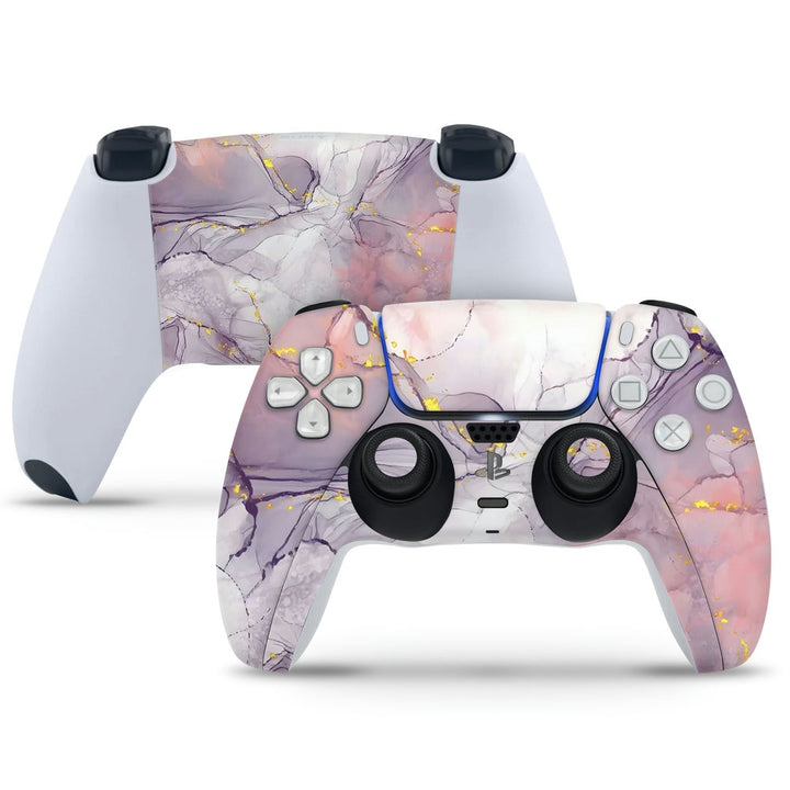 PS5 Controller Skin - Purple Shaded Marble Design