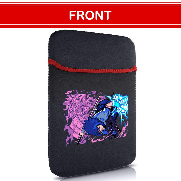 Printed Neoprene Reversible Laptop & Tablet Sleeve - Anime Sasuke Uchiha Premium