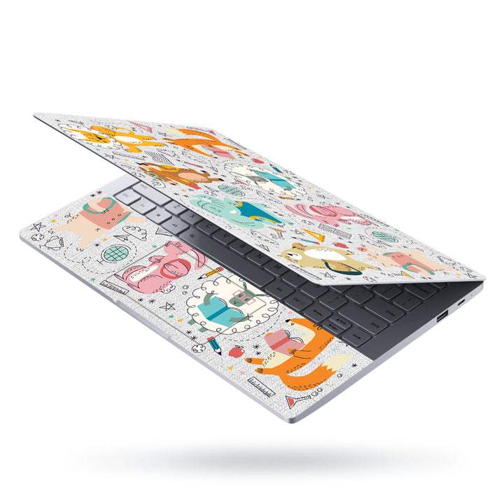 Laptop Skin - Animal Cartoons on Nitted Cloth