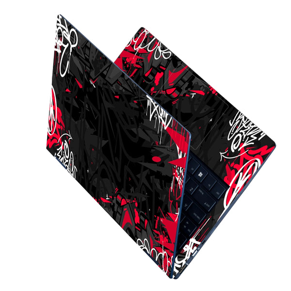 Laptop Skin - Dark Black Flat Urban Street Graffiti