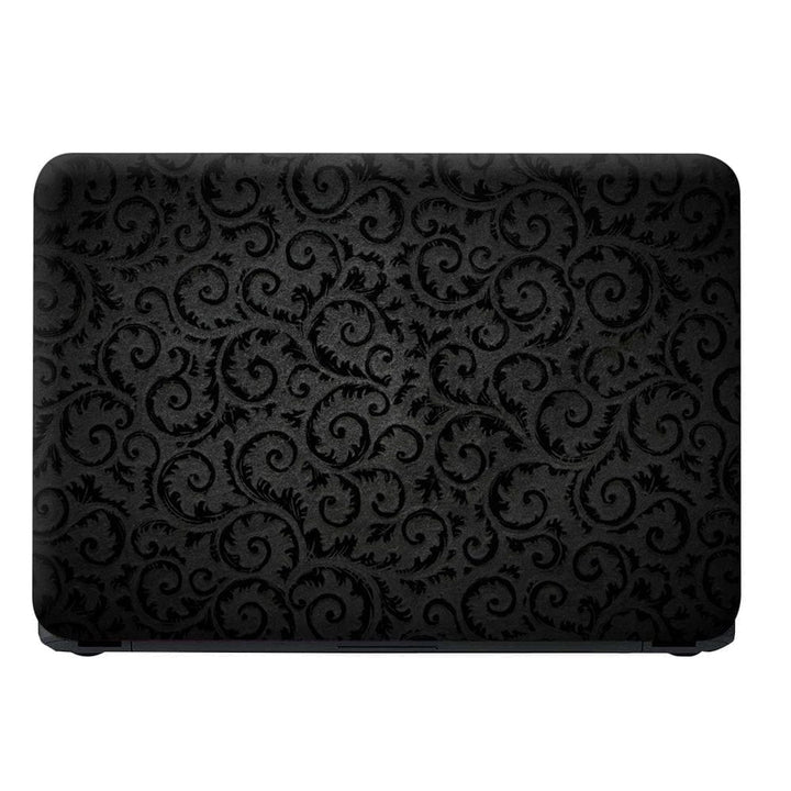 Laptop Skin - Black Spirals on Grey Stone