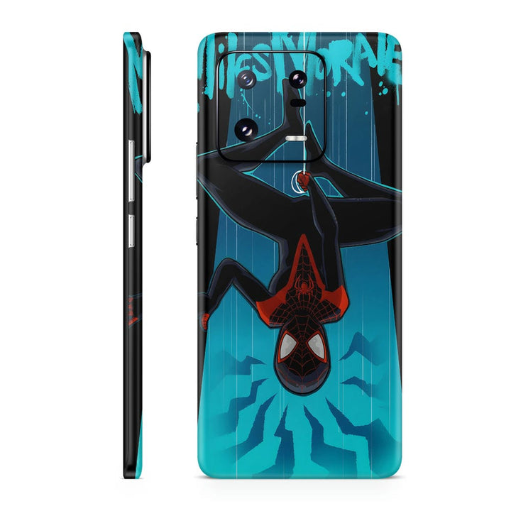 Mobile Skin Wrap - Miles Morales Blue Black Shaded