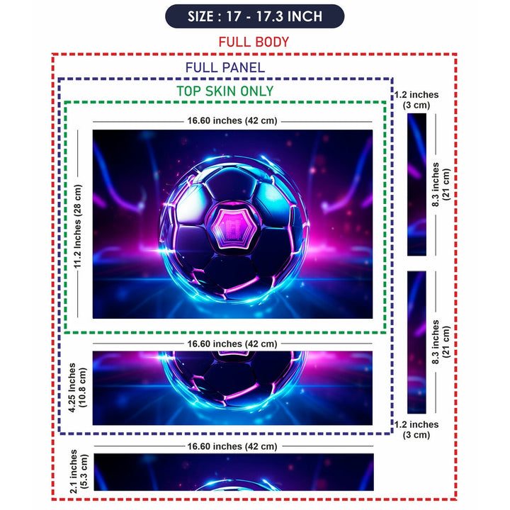 Laptop Skin - Futuristic Scifi Background Soccer