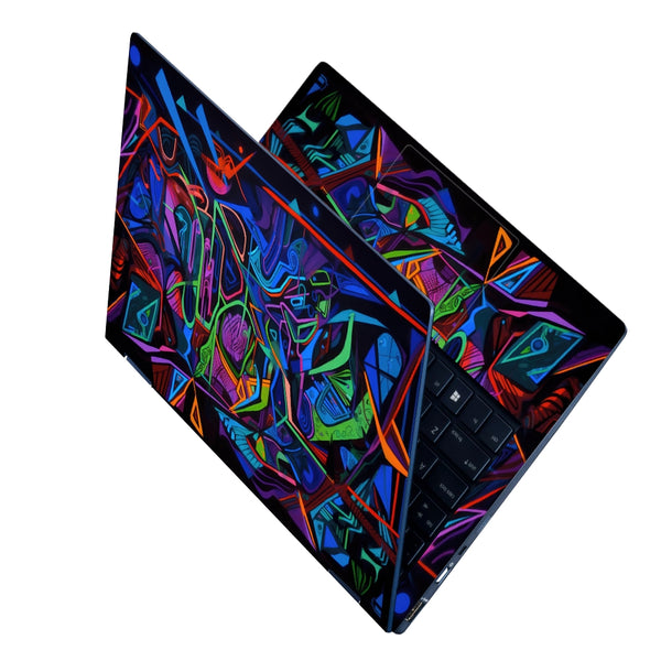 Laptop Skin - Blacklight and Uvreactive Painting