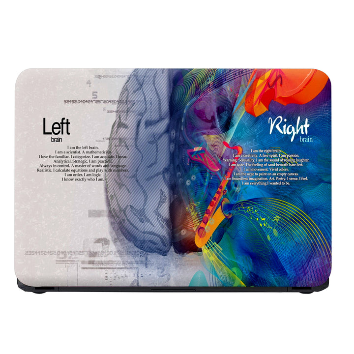 Laptop Skin - Left Right Blue Brain