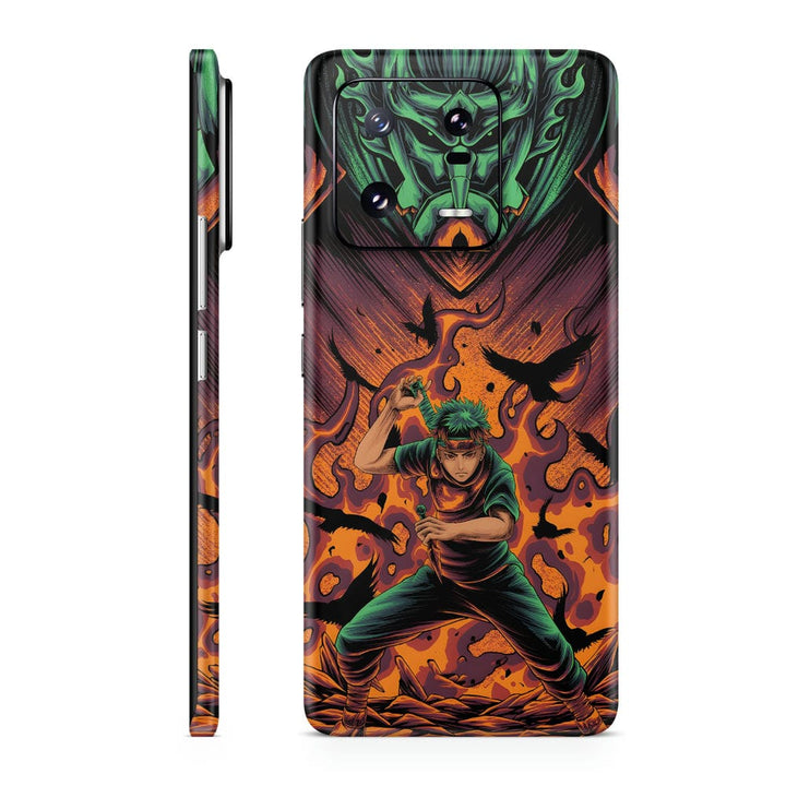 Mobile Skin Wrap - Anime Shisui Green Brown Design