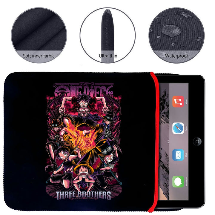 Printed Neoprene Reversible Laptop & Tablet Sleeve - Anime Legendary DS54