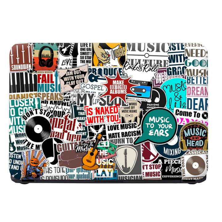 Laptop Skin - Music Sticker Bomb