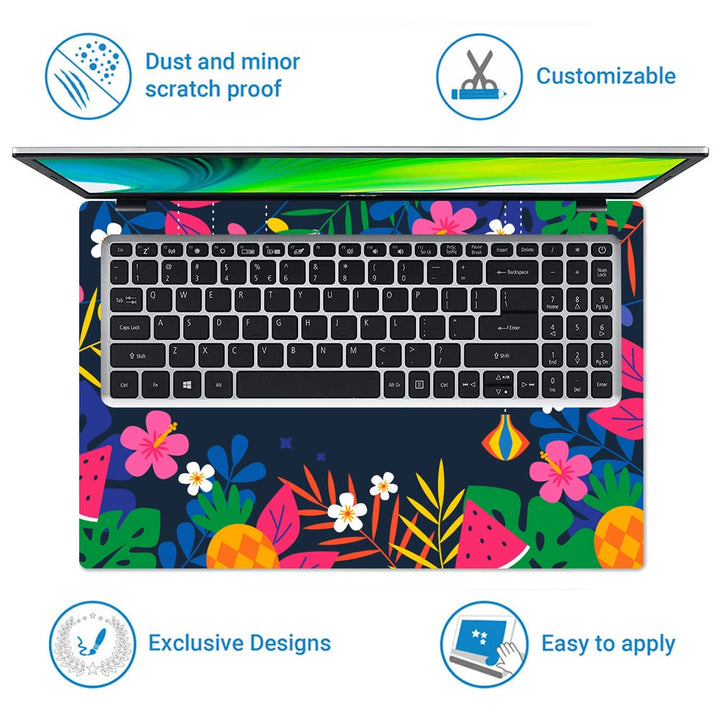 Laptop Skin - Flat Summer Christmas Illustration