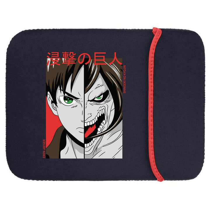 Printed Neoprene Reversible Laptop & Tablet Sleeve - Anime Attack on Titan DS09