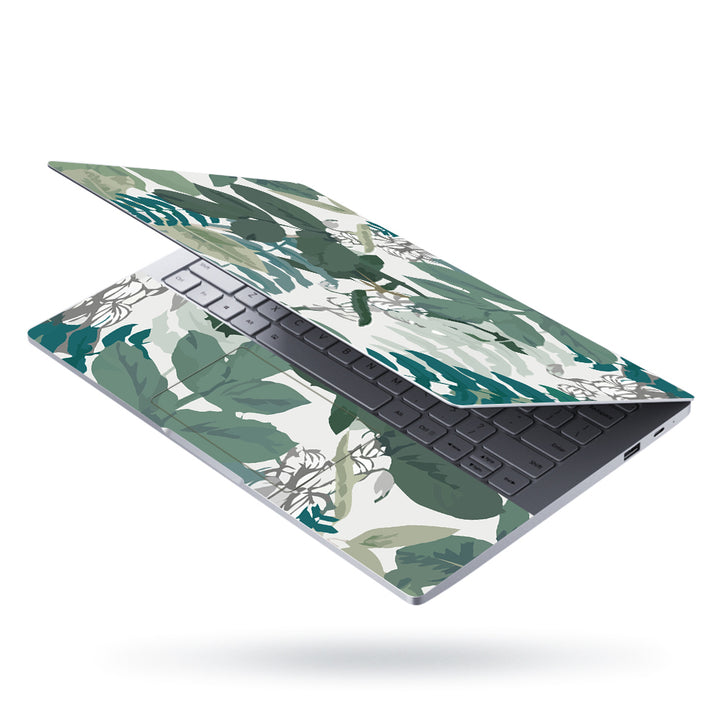 Laptop Skin - Green Painted Leaves Art