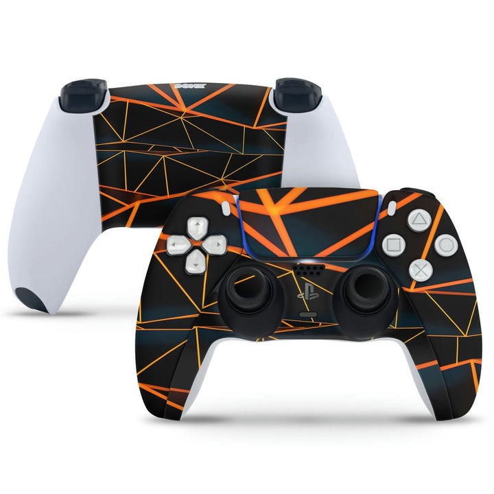 PS5 Controller Skin - Orange Triangle Art