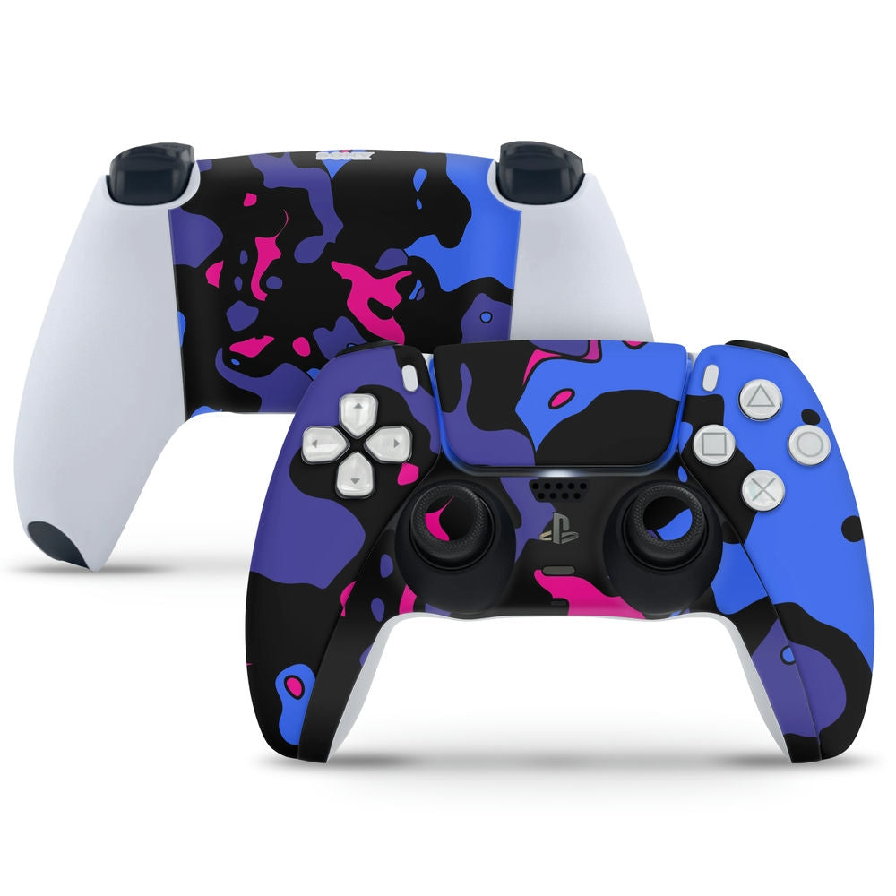 PlayStation 5 Controller Skin - Megenta Blue Neon Art – SkinsLegend