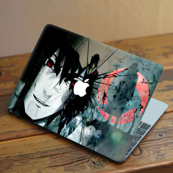 Laptop Skin for Apple MacBook - Anime Sasuke Uchiha Nature Collage