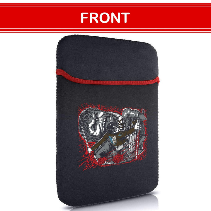 Printed Neoprene Reversible Laptop & Tablet Sleeve - Anime Attack on Titan DS03