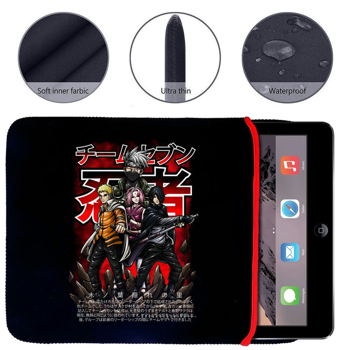 Printed Neoprene Reversible Laptop & Tablet Sleeve - Anime Legendary DS60