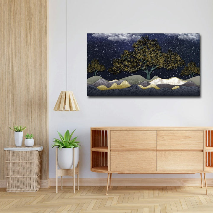 36x20 Canvas Painting - Dark Shaded Tree