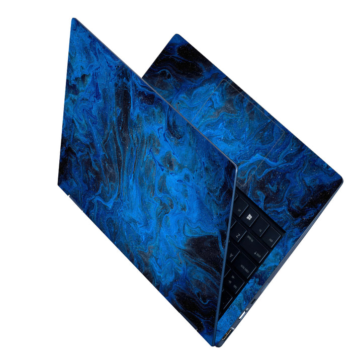 Laptop Skin - Blue Smoke on Black