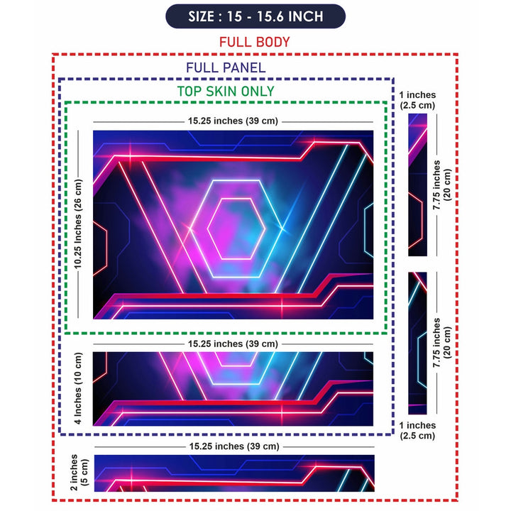 Laptop Skin - Abstract Neon Lights Background Design