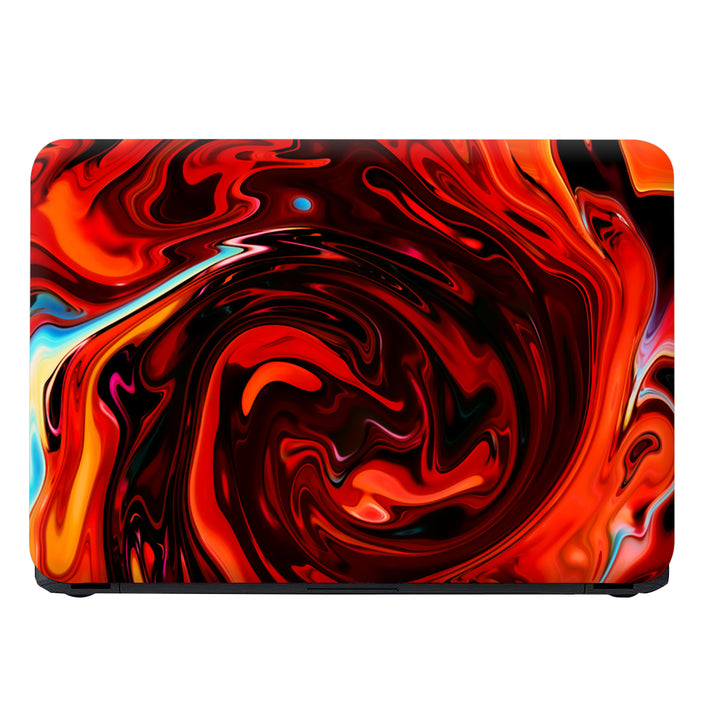 Laptop Skin - Red Swirl Float Abstract