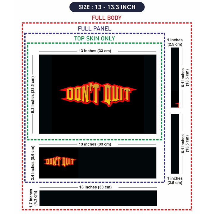 Laptop Skin - Dont Quit the Typography