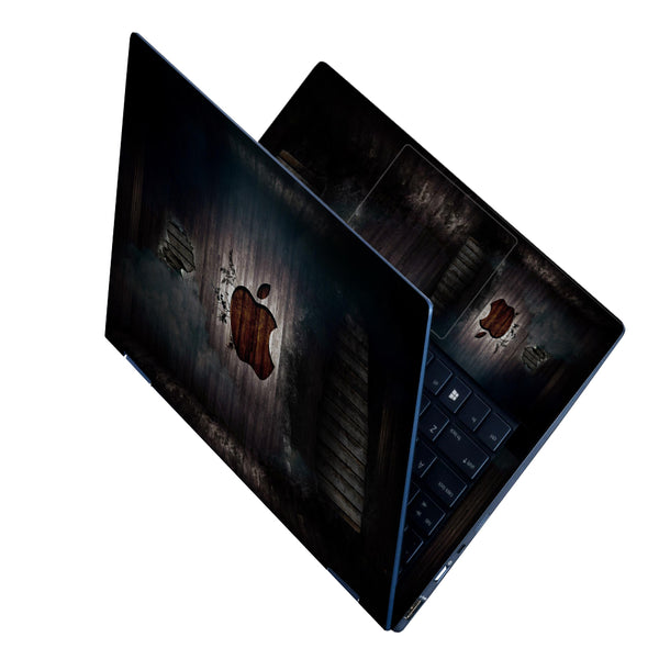 Laptop Skin - Brown Apple Wooden Art