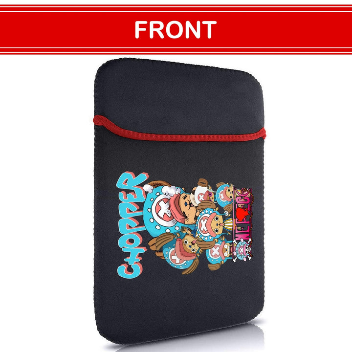 Printed Neoprene Reversible Laptop & Tablet Sleeve - One Piece Chopper DS2