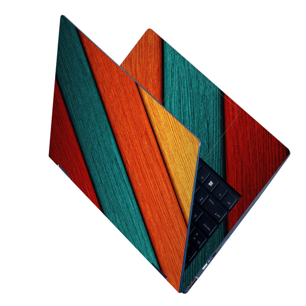 Laptop Skin - Colorful Wood Pattern Abstract