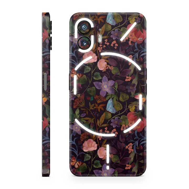 Mobile Skin Wrap - Dark Floral Art